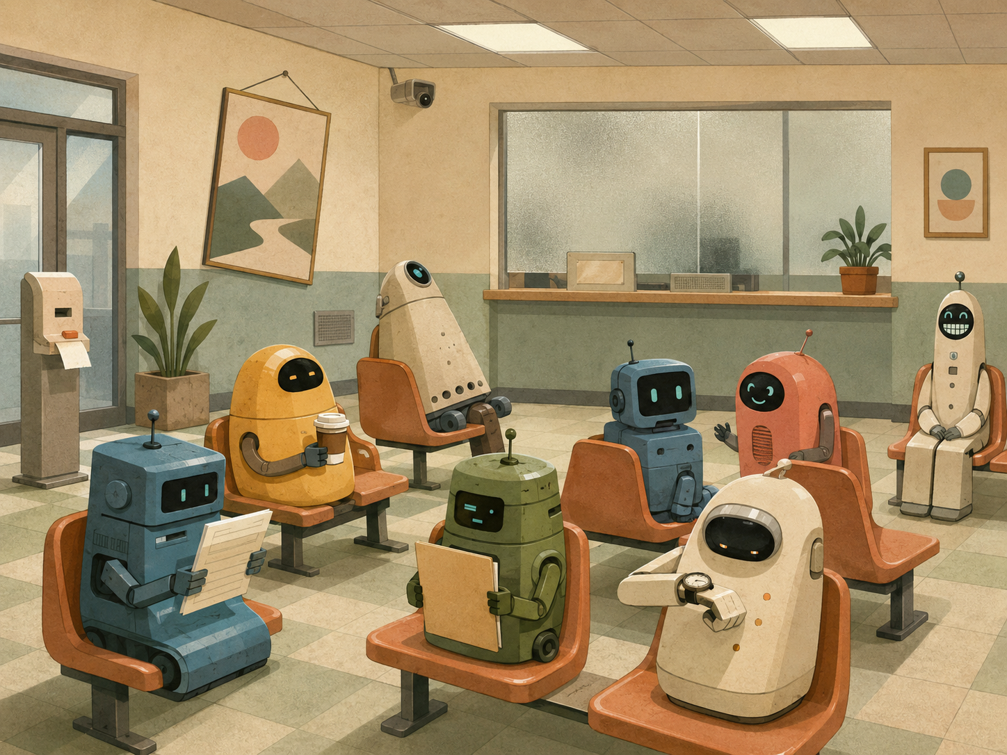 AI agents in a public service waiting room