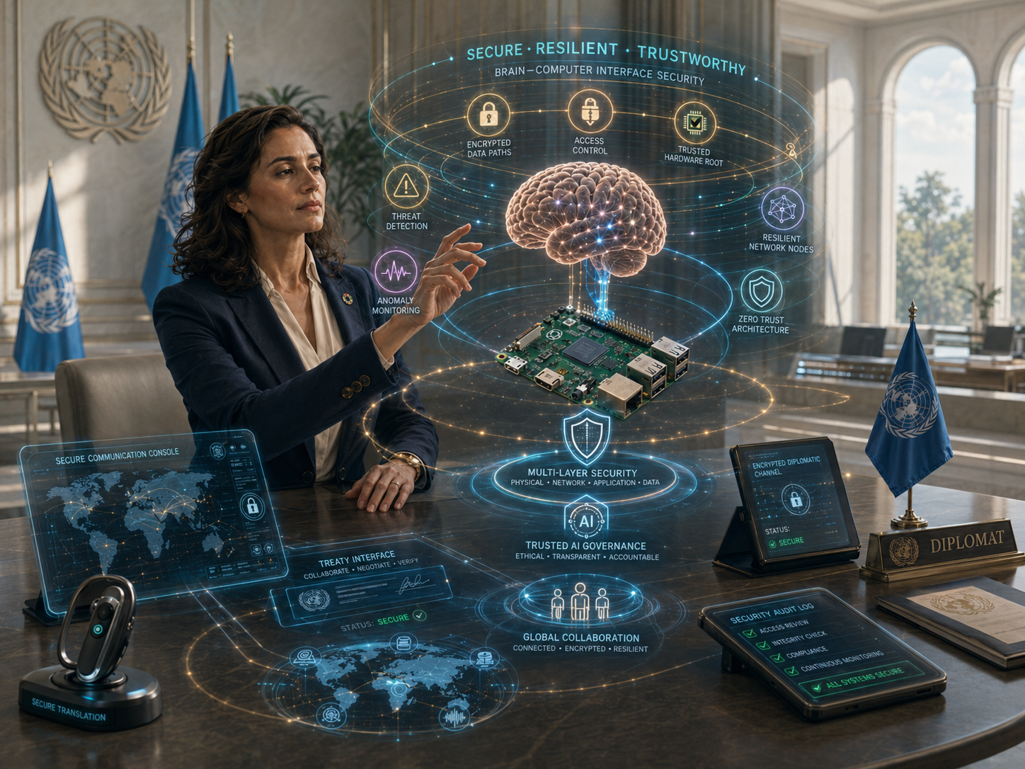Security and trustworthy AI governance for diplomatic AI